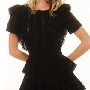 LoveShackFancy - Natasha Heritage Mini Dress (Black)